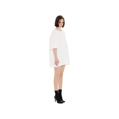 SPACE SUIT TEE in off white original knit jersey by AYA. Unisex pants made in Japan.