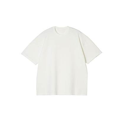 SPACE SUIT TEE in off white original knit jersey by AYA. Unisex pants made in Japan.