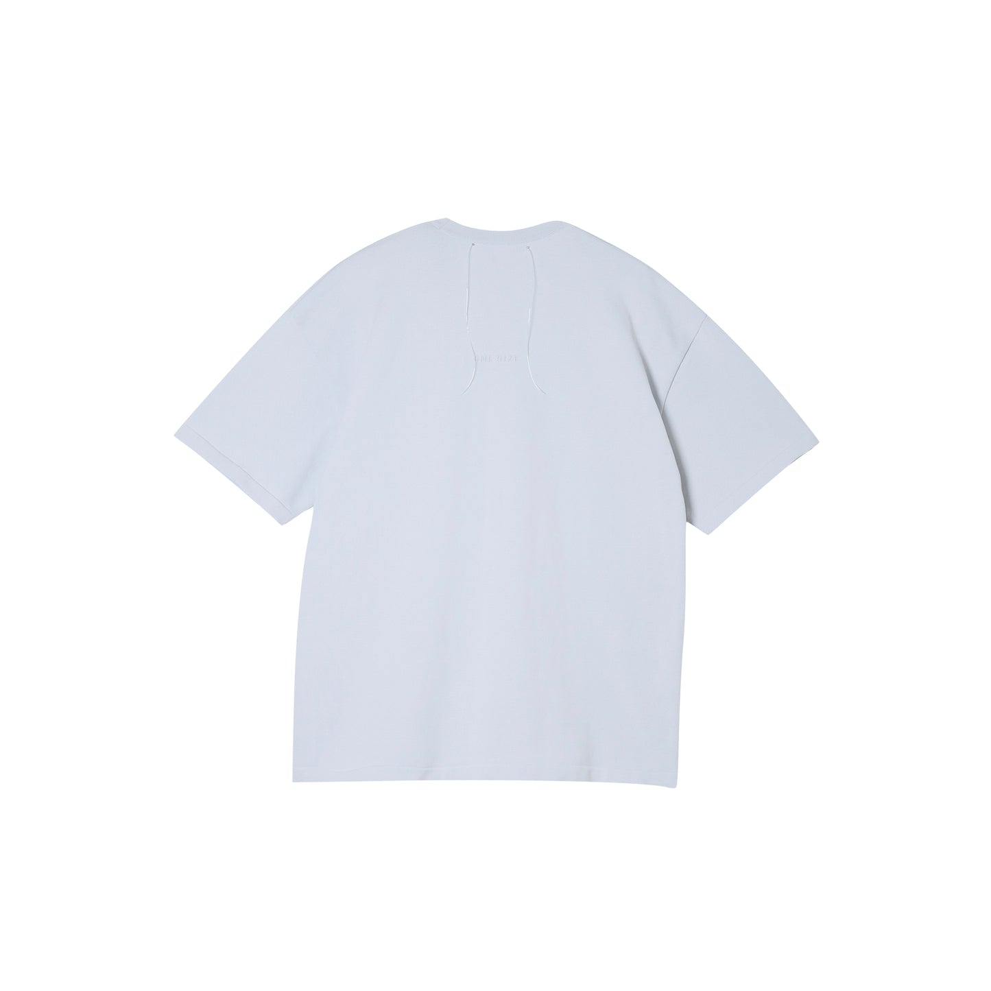 SPACE SUIT TEE in sax blue original knit jersey by AYA. Unisex pants made in Japan.