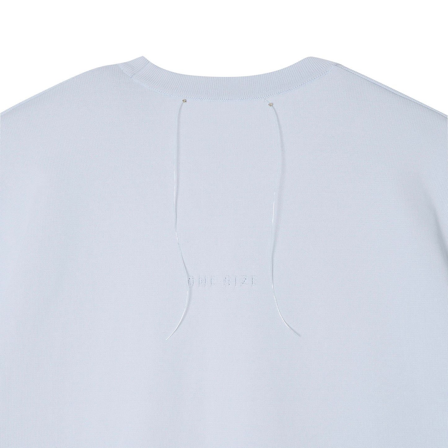 SPACE SUIT TEE in sax blue original knit jersey by AYA. Unisex pants made in Japan.
