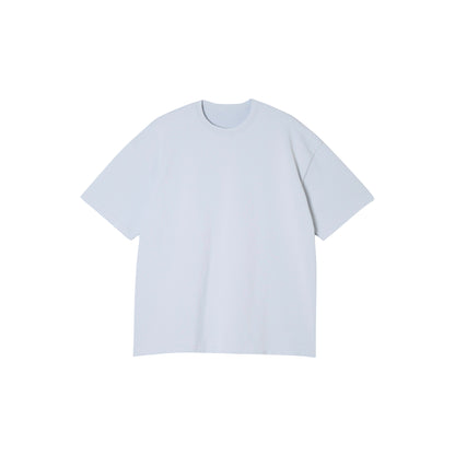 SPACE SUIT TEE in sax blue original knit jersey by AYA. Unisex pants made in Japan.